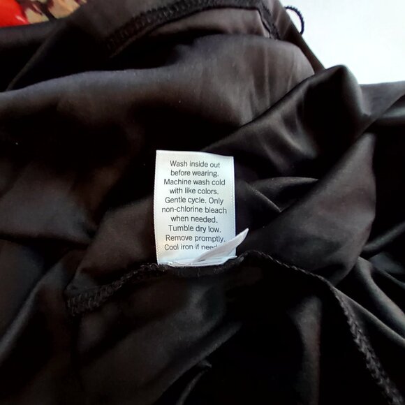 Lauren Conrad Red Floral Long Sleeve Dress Size  PXL Polyester Made In Indonesia - Picture 8 of 11